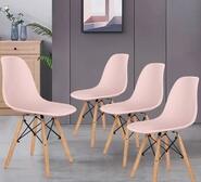 Set Of 4 Eleisha Dining Chair Pink