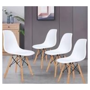 Set Of 4 Eleisha Dining Chair White