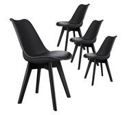 Set Of 4 Mitchy Dining Chair Black