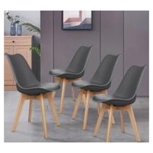 Set Of 4 Mitchy Dining Chair Grey