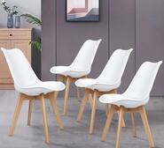 Set Of 4 Mitchy Dining Chair White
