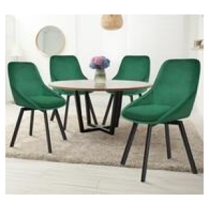 Set Of 4 Nebres Dining Chair Green