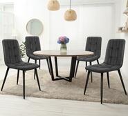 Set Of 4 Rashid Dining Chair Grey