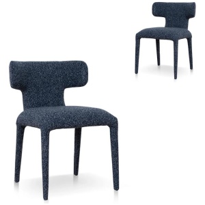 Set of 2 - Solenne Dining Chair - Midnight Blue by Interior Secrets - AfterPay Available