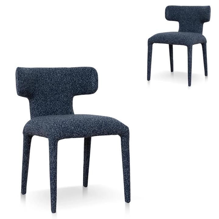 Set of 2 - Solenne Dining Chair - Midnight Blue by Interior Secrets - AfterPay Available