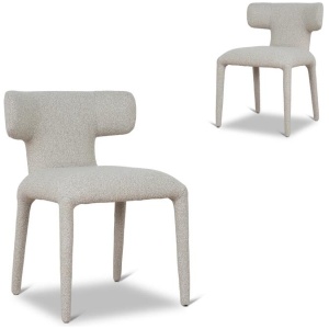 Set of 2 - Solenne Dining Chair - Oatmeal Beige by Interior Secrets - AfterPay Available