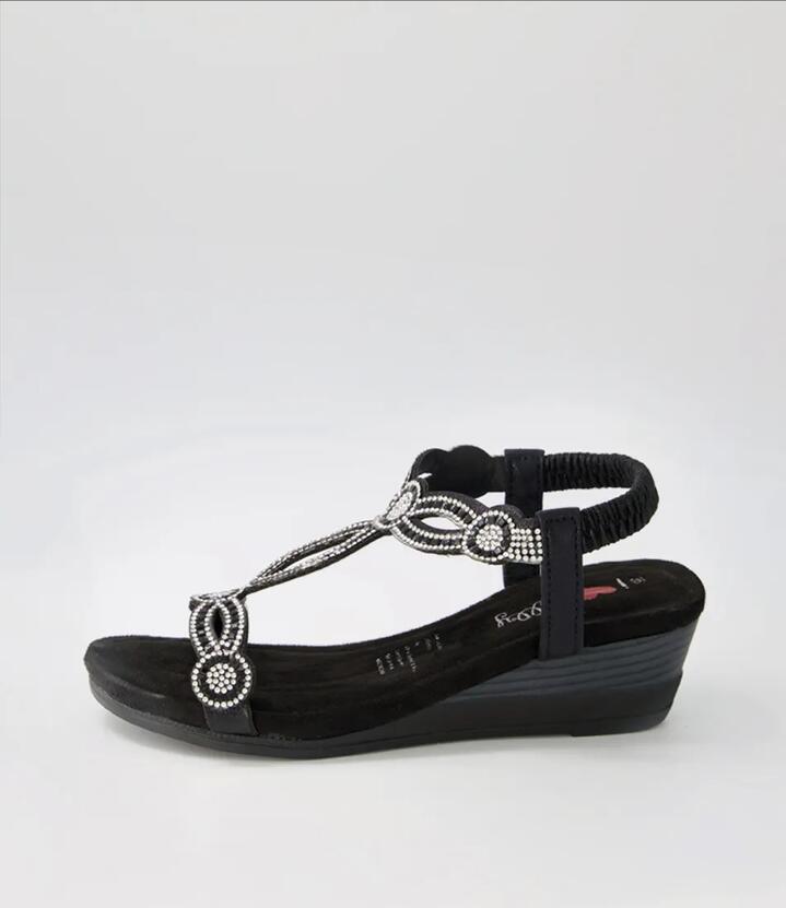 Shalaga Black Multi Sandals