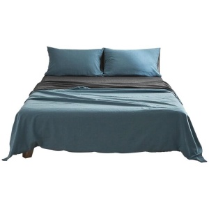 Sheet Set Cotton Sheets Single Blue Dark Blue