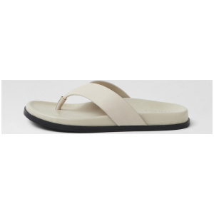 Shiv Cream Leather Thongs