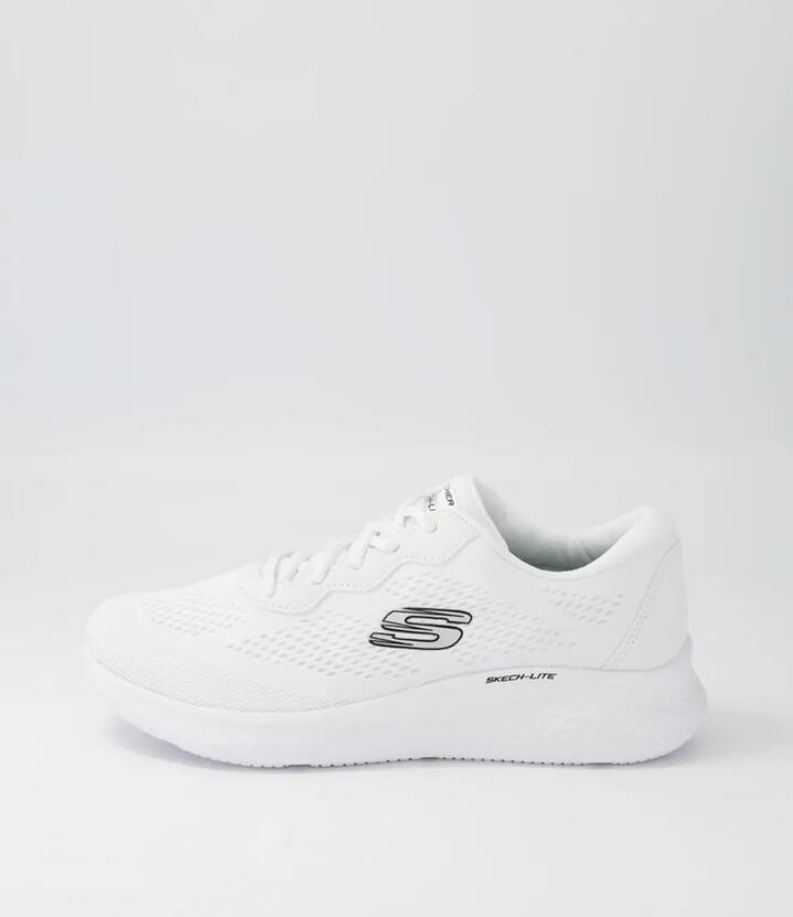 Skech White Textile Sneakers