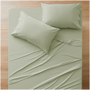 Sleeping Beauty 400 Tc Bamboo Cotton Queen Sheet Set Sage