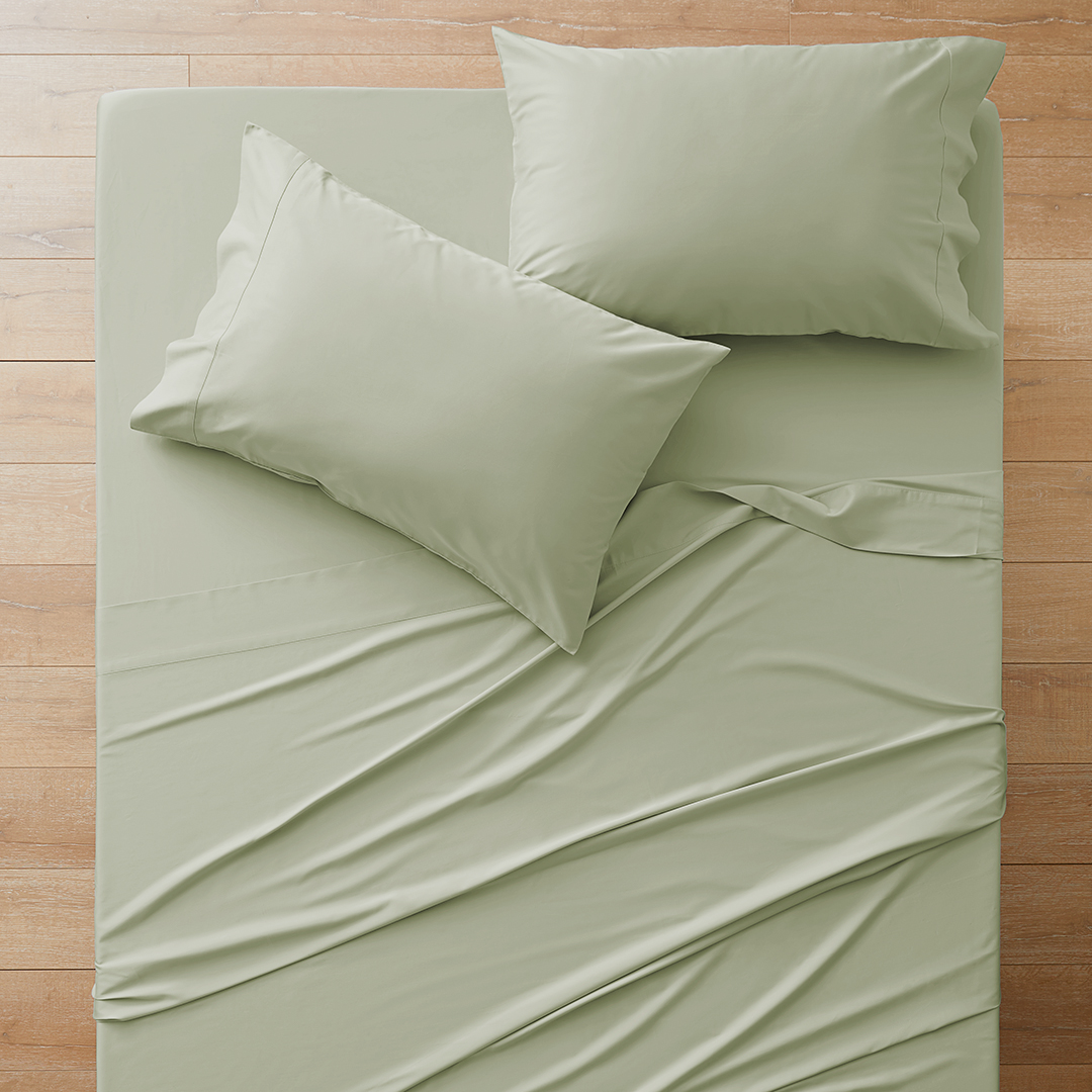 Sleeping Beauty 400 Tc Bamboo Cotton Super King Sheet Set Sage