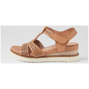 Social Dark Tan Leather Sandals