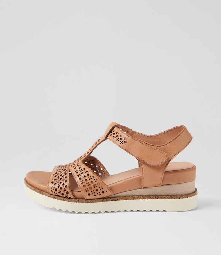 Social Dark Tan Leather Sandals