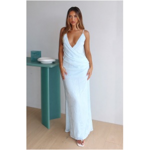 Soft But Sharp Maxi Dress Sky Blue