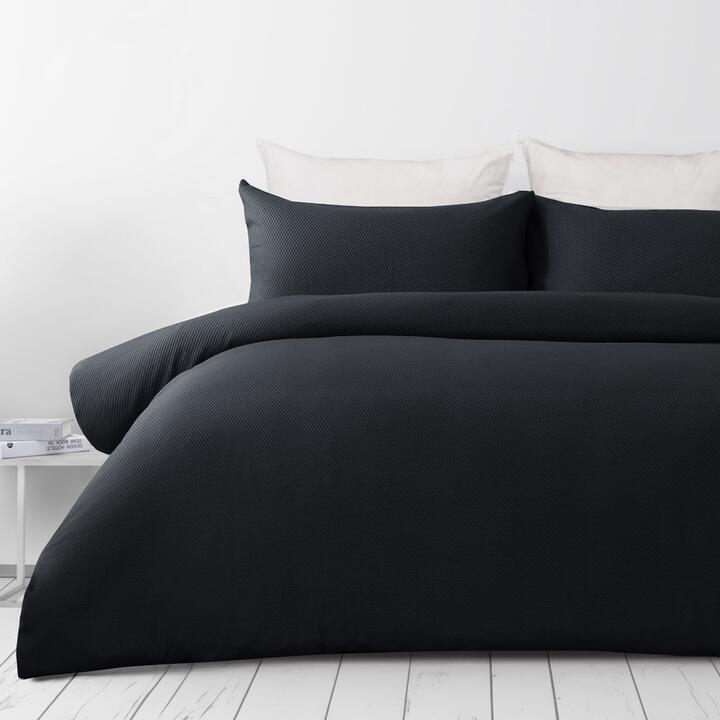 Soren Essential Embossed Microfibre Quilt Cover Set