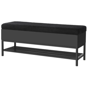 Storage Ottoman Blanket Box 110cm Boucle Shelf