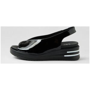 Stowe Xw Black Patent Leather Sandals