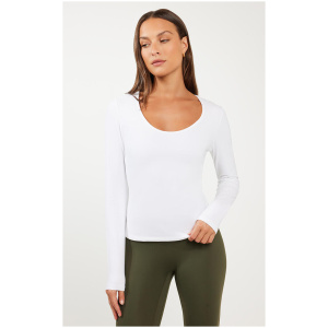 Stylerunner Dynamic V Neck Long Sleeve Tee Bright White
