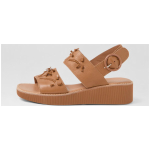Talie Dark Tan Leather Sandals