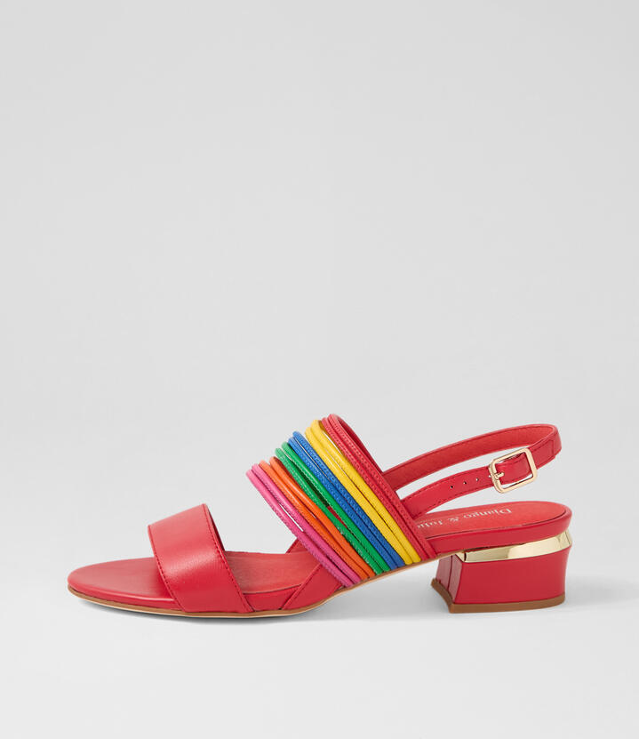 Talisa Red Bright Leather Sandals