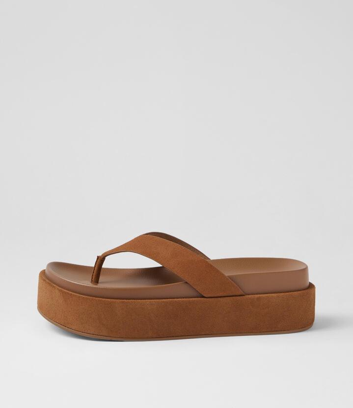 Tamarah Fawn Suede Thongs