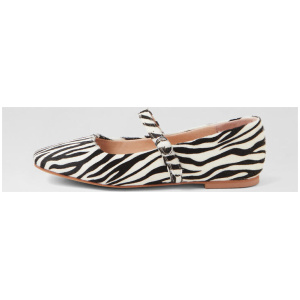 Tokena Zebra Leather Slides