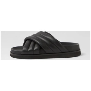 Tucani Black Leather Slides
