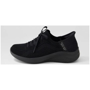 Ultra Flex 3 Black Fabric Sneakers