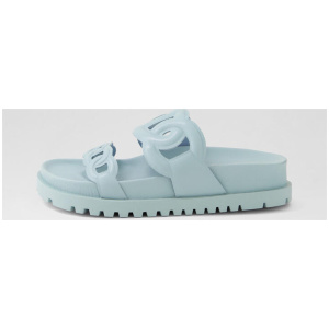 Urvi Denim Leather Slides