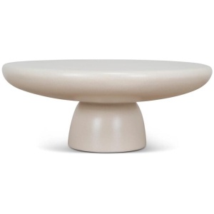 Valona 80cm Round Coffee Table - Ivory Beige by Interior Secrets - AfterPay Available
