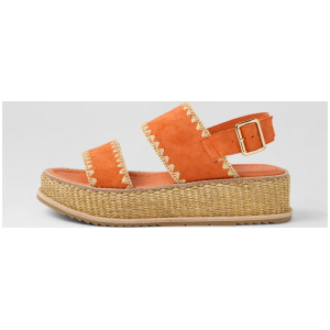 Vera Dark Orange Suede Sandals
