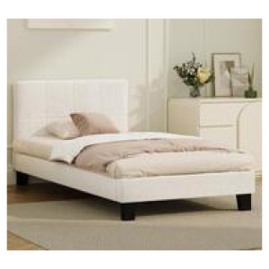 Vivian King Single Bed Frame White