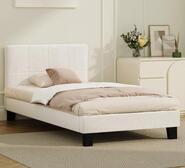 Vivian King Single Bed Frame White