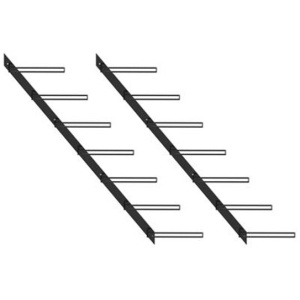 Wall Mounted Wine Racks For 14 Bottles 2 Pcs Black Metal