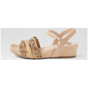 Whitni Latte Leather Sandals