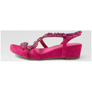 Winnona Fuchsia Suede Sandals