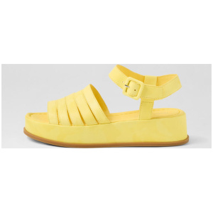 Wollie Yellow Print Leather Sandals