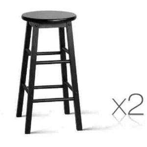Wooden Bar Stool - Set of Two