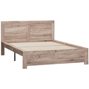Wooden Bed Frame Queen Size Contemporary Light Oak