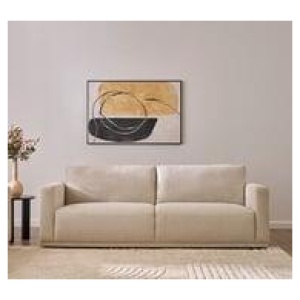 Zara 3 Seater Sofa Neutral