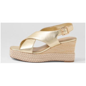 Zerina Pale Gold Leather Sandals