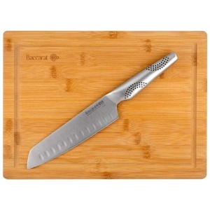 iD3 Santoku Knife & Bamboo Chopping Board Set Size 25.5X35cm by Baccarat
