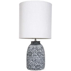Amalfi 47.5cm Fleur Table Lamp Grey White