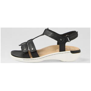 Baila W Black Leather Sandals