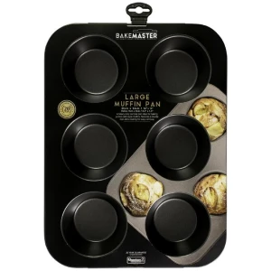 Bakemaster Non-Stick 6 Cup Large Muffin Pan 35 x 26cm