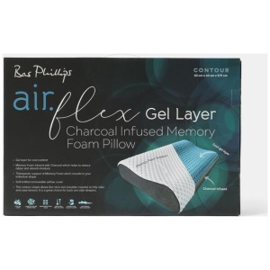 Bas Phillips Airflex Charcoal Infused Memory Foam Pillow Contour