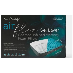 Bas Phillips Airflex Charcoal Infused Memory Foam Pillow Standard