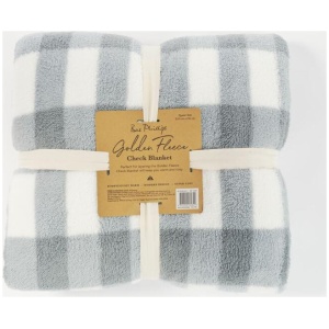 Bas Phillips Golden Fleece Check Sherpa Blanket