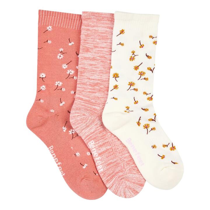 Benefeet Women's 3 Pack Top2Toe Cotton Socks